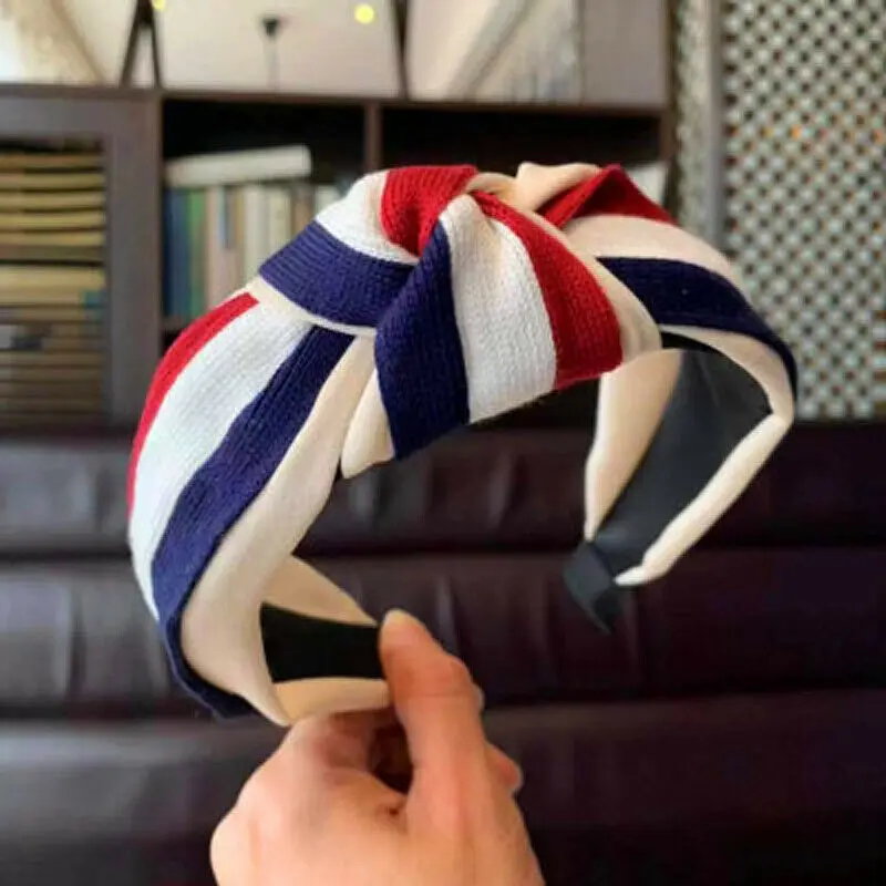 

Soft Knotted Striped Headband Hairband For Women Lady Bow Hair Hoop Hair Accessories Headwear