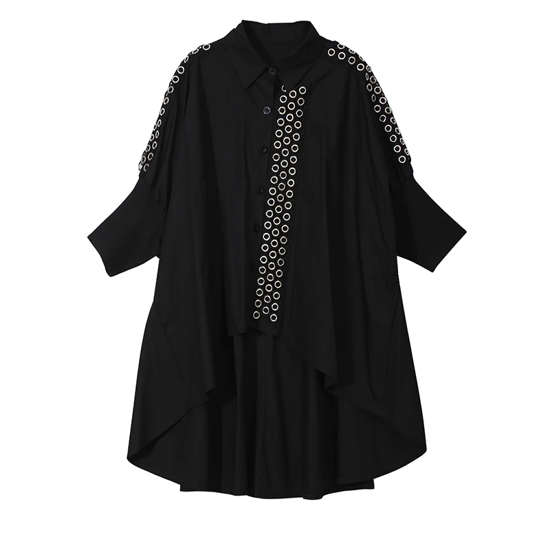 Новинка 2020 Женская однотонная белая блузка в Корейском стиле рубашка с длинным