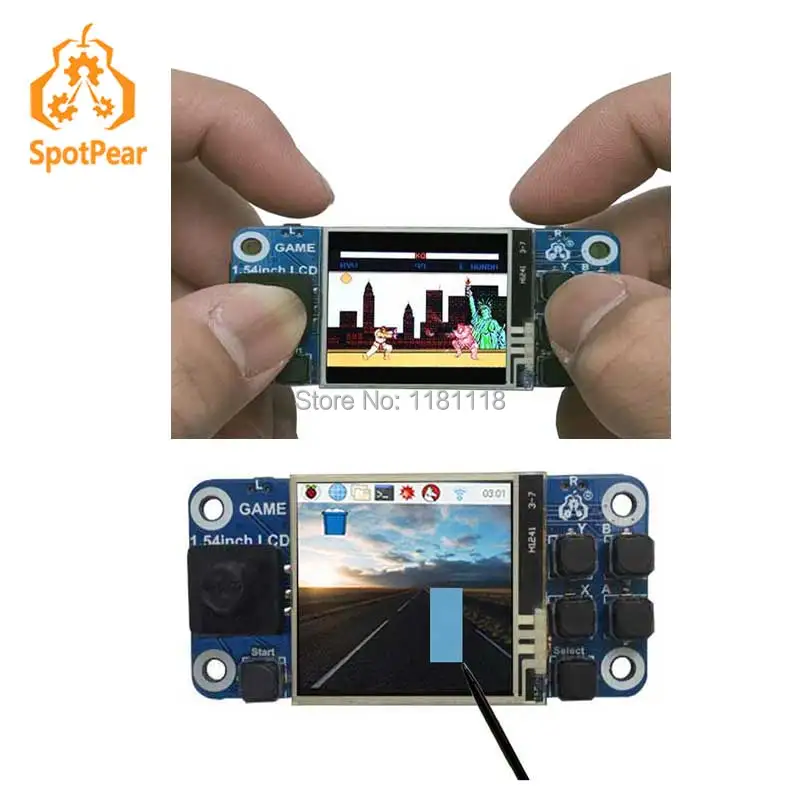 

Raspberry Pi Game zero W/2B/3B+/4B 1.54inch mini LCD touchscreen