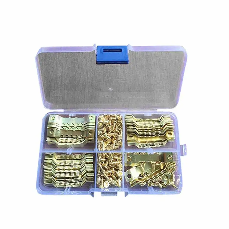 

100pcs Hooks Durable Serrated Creative Practical Hooks with Screws for Oil Painting Mirror Hanging Frame Picture