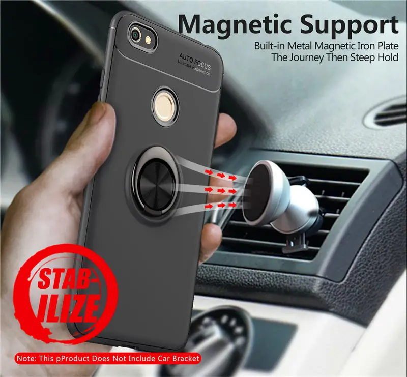 

Xiaomi Redmi Note 5 Pro Case Colored Silicone Cover For Xiaomi Redmi Note 5 5A Note5A Soft TPU Cases Magnetic Car Holder Ring