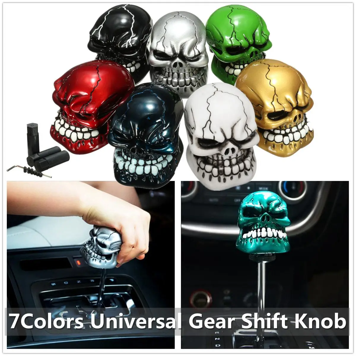 

Universal Skull Head Style Car Truck Manua Stick Gear Shift Knob Lever Shifter