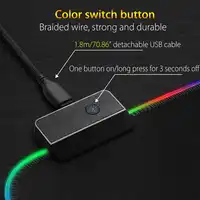 מחשב נייד זוהר Gaming Mouse Pad RGB LED זוהר USB הצבעוני Extended הרחב הממדים חדרים- slip שמיכת לוח מקשי Mat עבור מחשב נייד PC מחשב (5)