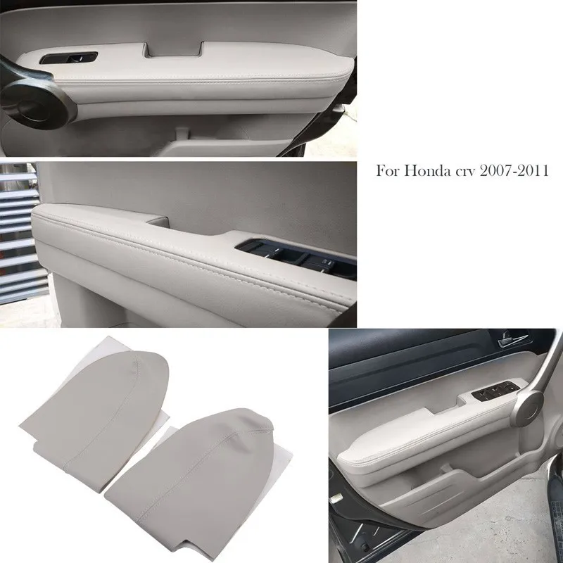 NS модификация автомобиля кожа спереди дверные панели подлокотника для Honda для CRV 2007 2008 2009 2010 2011 2012 с Установка инструмент
