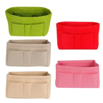 

Multi-Use Women Felt Cloth Cosmetic Bag Makeup Organizer Holder Travel Case