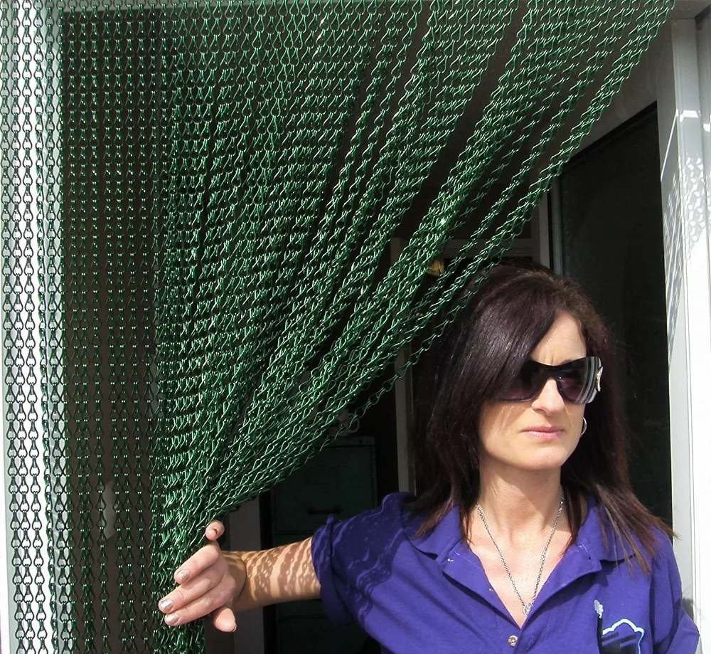

Colorful aluminum metal hook double jack chain fly screen for decoration