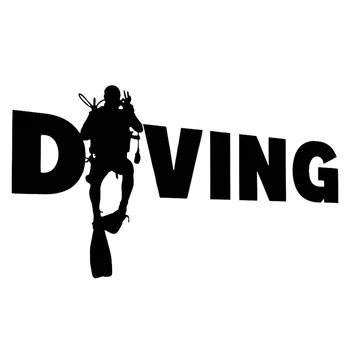 

DIVING Scuba Diver Vinyl Stickers Funny Decal Bumper Car Auto Computer