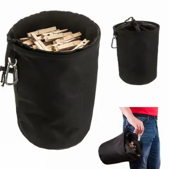 

Hanging Clothespin Bag Clothes Pin Drawstring Laundry Sturdy Storage Holder Bags