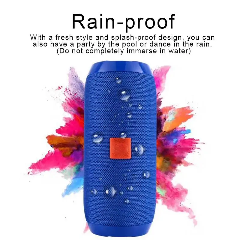 

Rondaful Wireless Speaker For TG117 Outdoor Portable Fabric Waterproof Bluetooth Speakers Support FM Radio TF Card Playback 2019