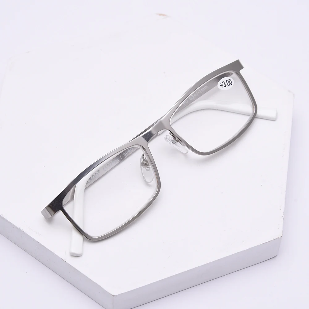 

Fashion Men's Reading Glasses Clear Square Lens Reader Ultralight Presbyopia Glasses Diopter Eyewear For Read Black Silver Brown