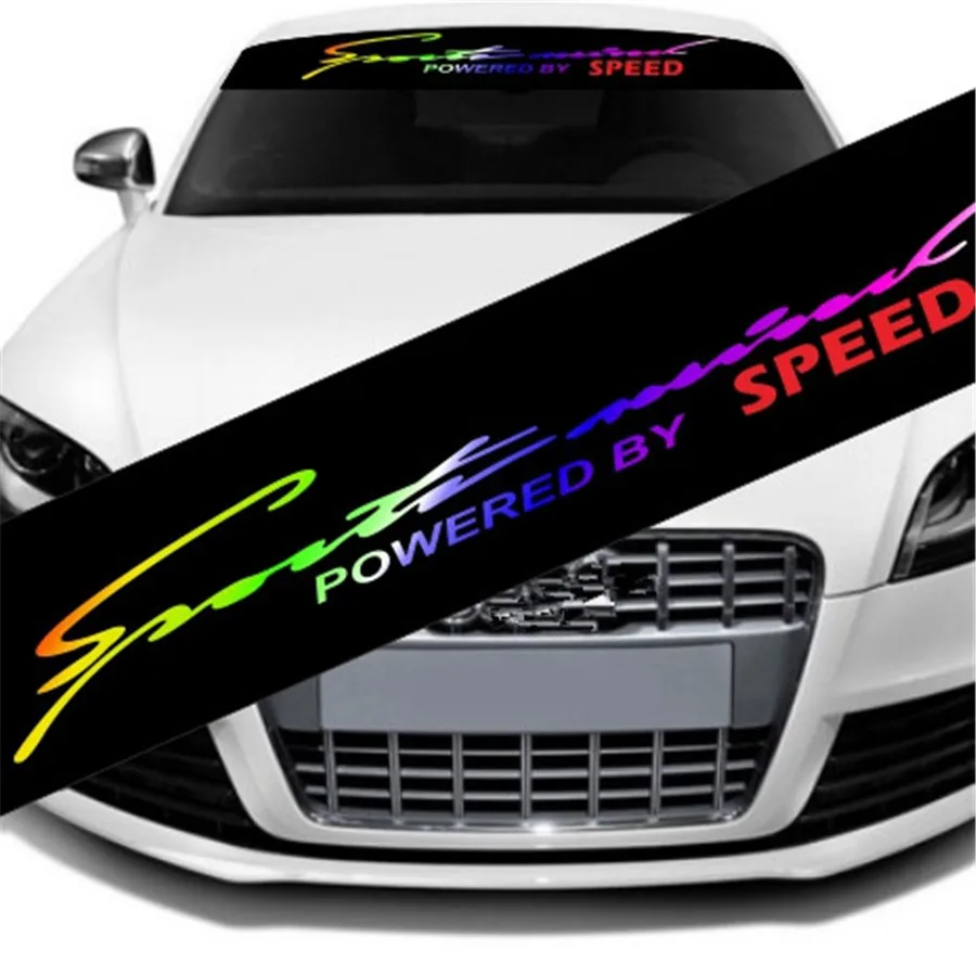 Reflective POWERED by HONDA Windshield Banner Decal Front For Car Honda Sticker
