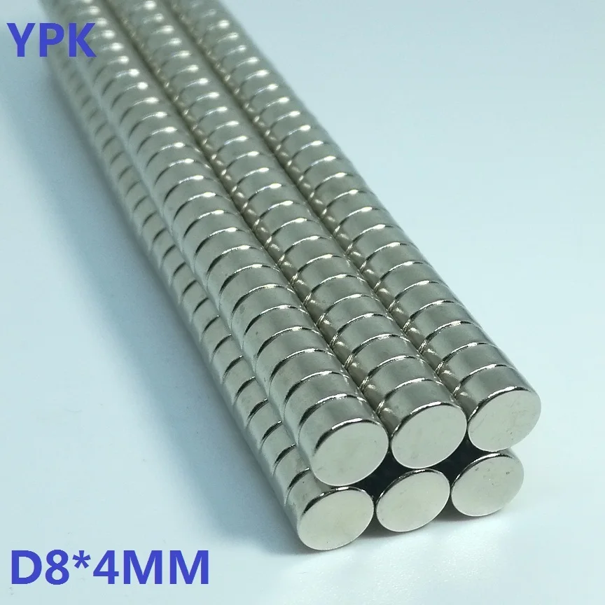 

100PCS/LOT neodymium magnet 8*4 mm N35 magnet disc D8*4mm NdFeB magnets Dia 8mm x 4mm