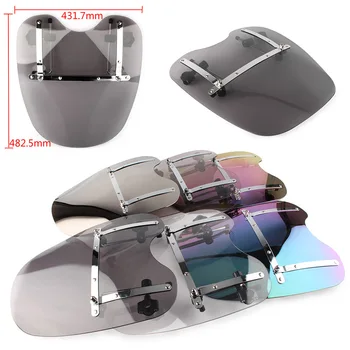 

19" Motorcycle Windproof Windshield Windscreen For Harley Dyna Blackline Breakout Bad Boy FXSTSB Cross Bones Freewheeler