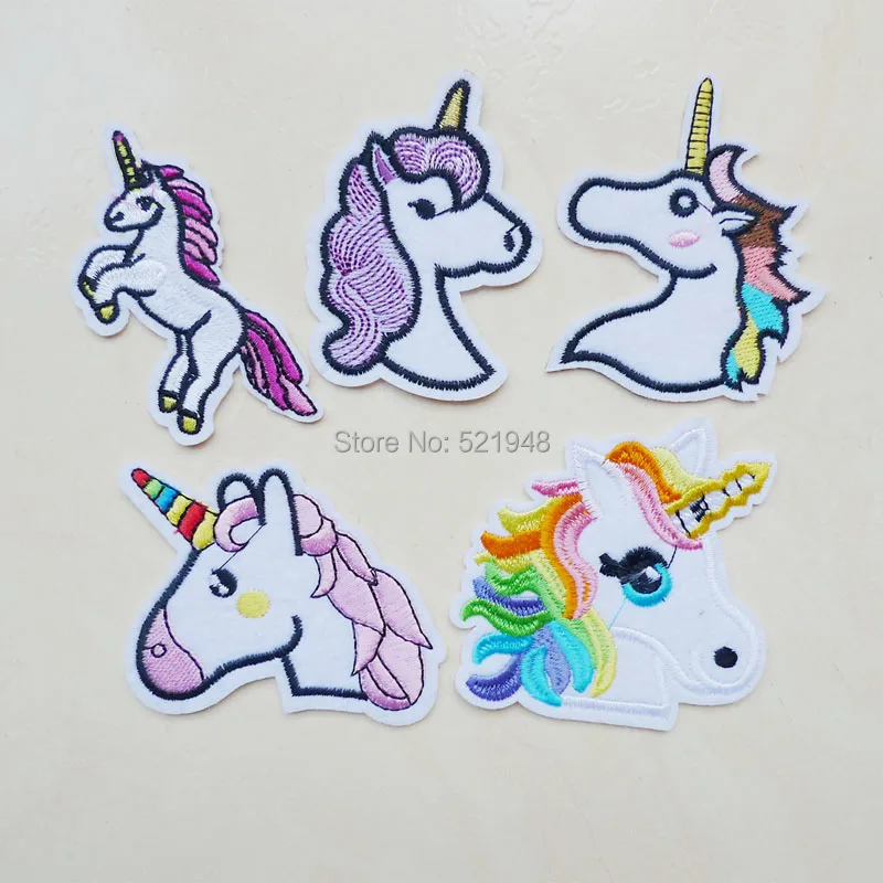 

1 Pcs unicorn animal Iron On Patches Cute Badges Embroidered Applique Sewing for DIY clothing Jeans Garment Apparel Accessories