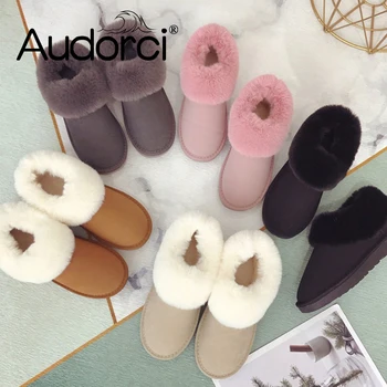 

Audorci 2018 Winter Women High Quality Snow Boots Woman Outdoor Keep Warm Boot Female Lightweight Casual Shoe Size35-40 With Fur