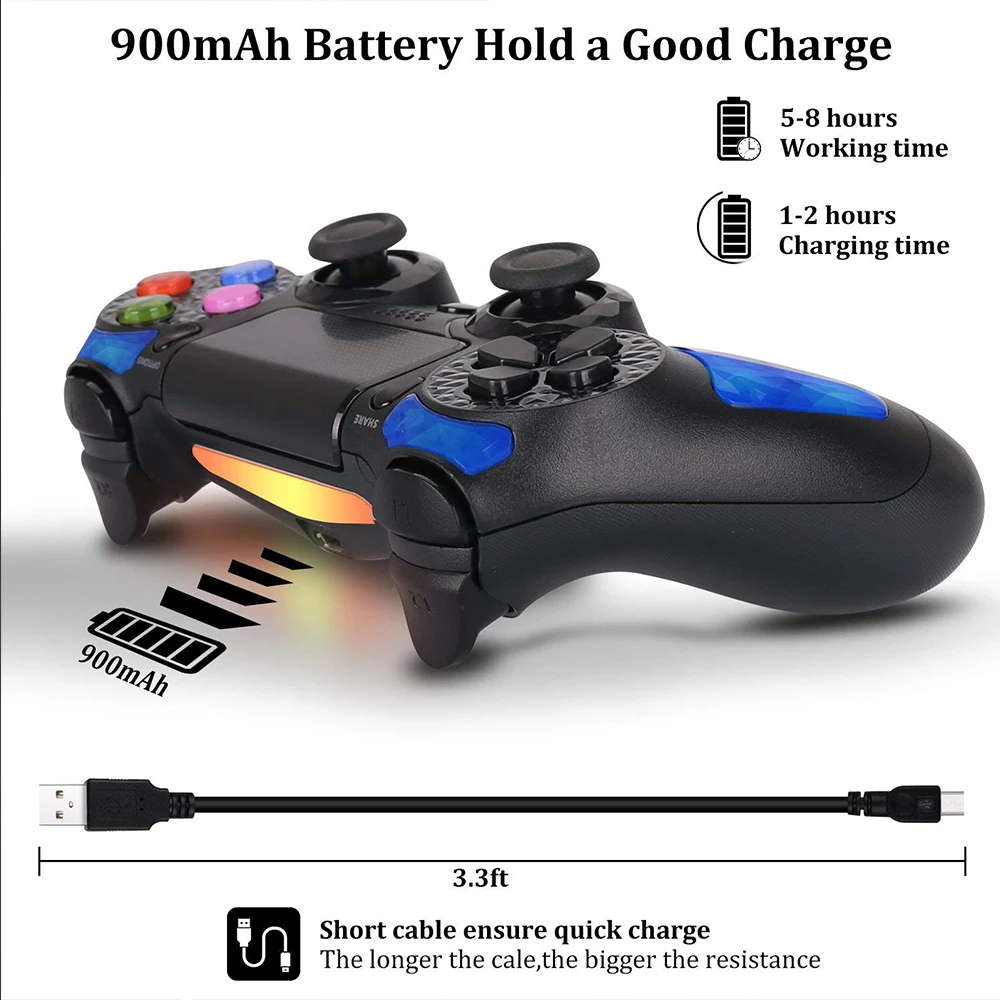 2019 синий беспроводной геймпад для Sony PC/PS3/PS4 Bluetooth Джойстики PlayStation 4 игровой