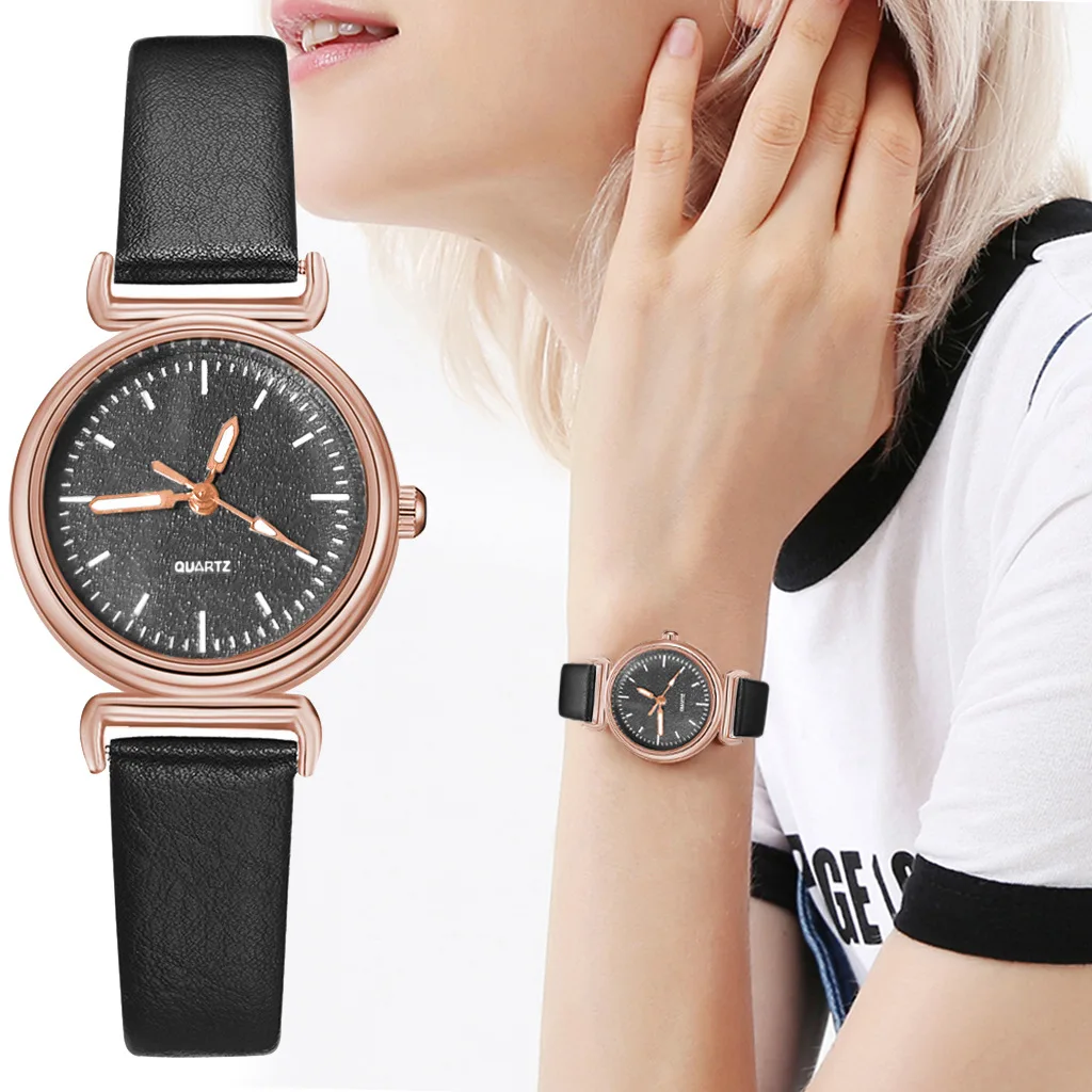 

Hot Fashion Women Watch Luxury Leather Strap Watch for Women Dress Watches Casual Quartz Watch Reloj Mujer Wristwatch Girl Black