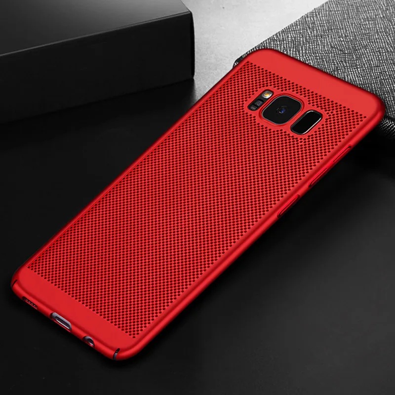 

Breathful Case For Samsung Galaxy S10 S9 S8 plus S6 S7 edge Note 9 8 J4 J6 plus A7 A6 A8 J6 2018 Heat dissipation back Cover