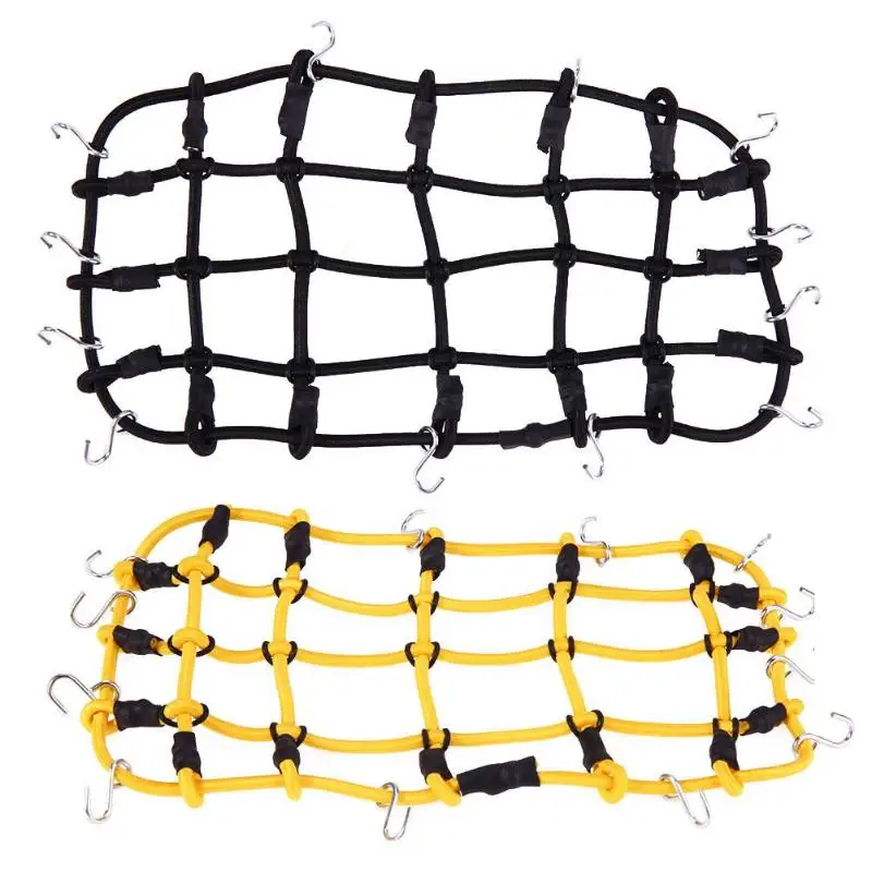 

1/10 RC Crawler Car Roof Rack Cargo Elastic Luggage Net with Hooks for AXIAL SCX10 RC4WD D90 CC01 D110 Truck Part