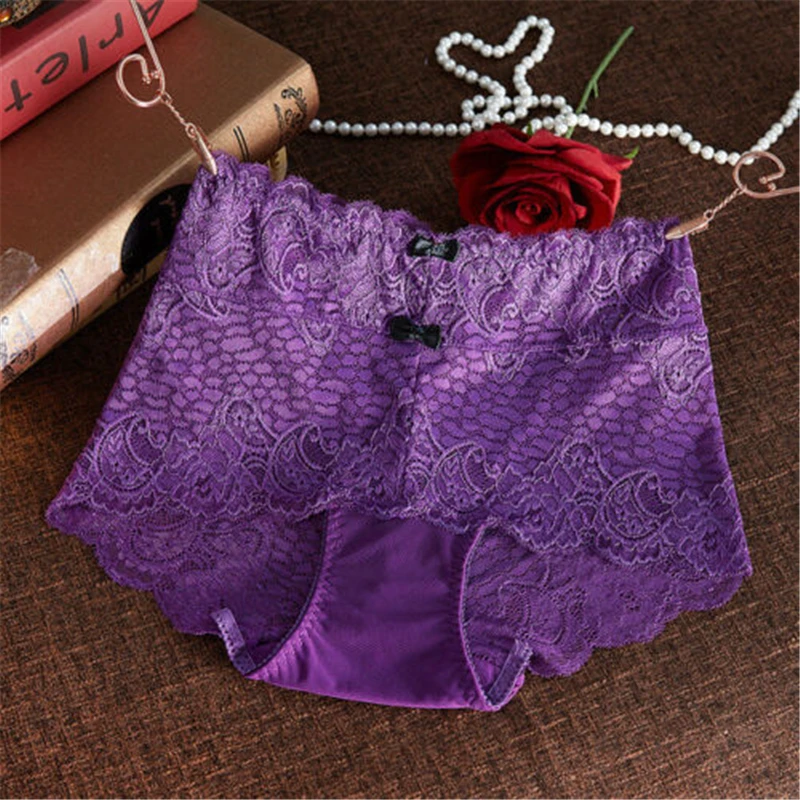 Ladies High Waist Abdomen Panties Women Lace Briefs Panty Lingerie Soft Underwear New