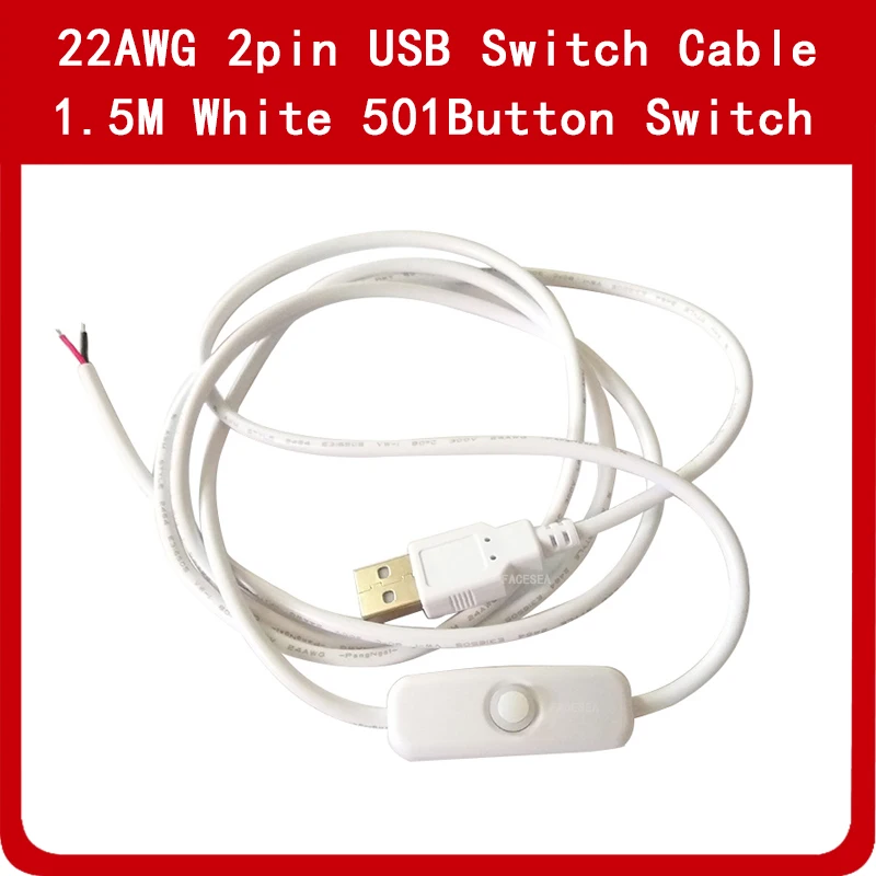 

5pcs 10pcs 1.5M USB ON/OFF Switch Extension Cable Wire for LED Hard Strip Lamp, Fan, Night Light, diy connecting