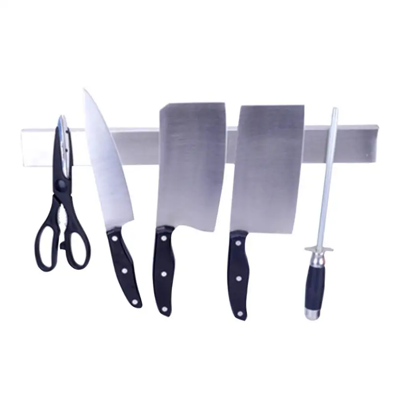 

Magnetic Knife Holder Rack Organizer Stainless Steel Kitchen Wall Scissors Storage Block Save Space Tools Home Bar Use Suppliers