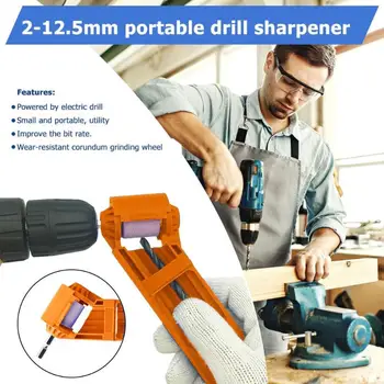 

2-12.5mm Portable Drill Bit Sharpener Corundum Grinding Wheel Portable Powered Tool for Drill Polishing Wheel Drill Bit Sharpene