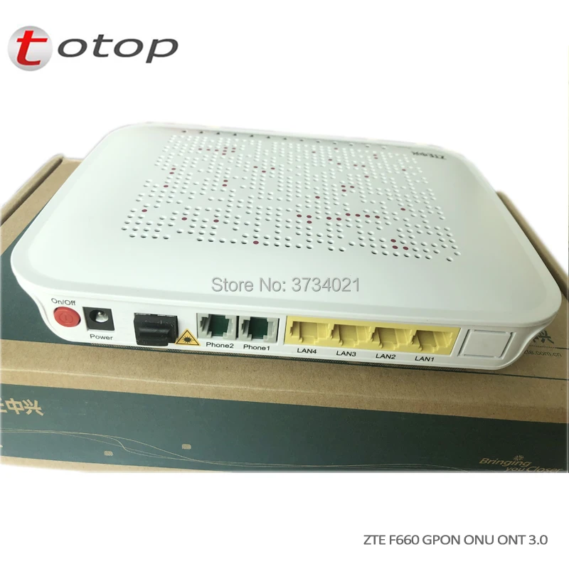 Бесплатная доставка 3 0 Версия zte ZXA10 F660 ONU/ONT с 1GE + 3FE 2 голос горшки WI FI 1USB английская