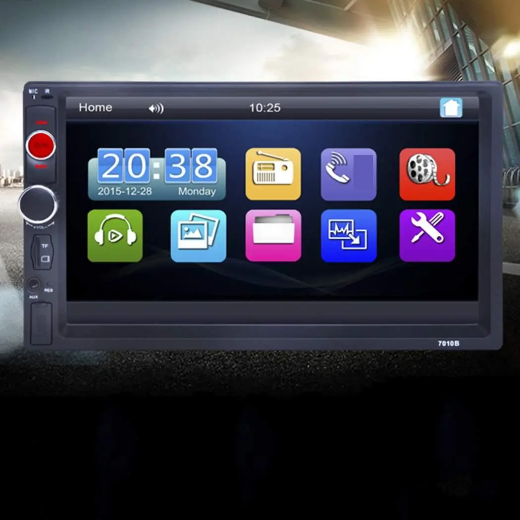 

7inch Car Stereo MP5 Player 2 Din Car Radio Touch Screen TF USB FM Bluetooth DVD Video Auto Multimedia Player with Camera 7010B