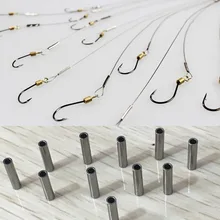 100 шт. рыболовная леска алюминиевая ОБЖИМНАЯ втулка медная трубка морские рыболовные аксессуары