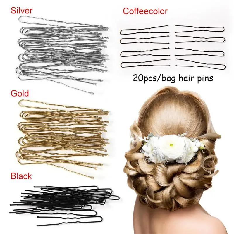 Новая мода 20 шт u-образные шпильки, волнистые волосы, заколки, металлические заколки, женские инструменты, аксессуары для волос