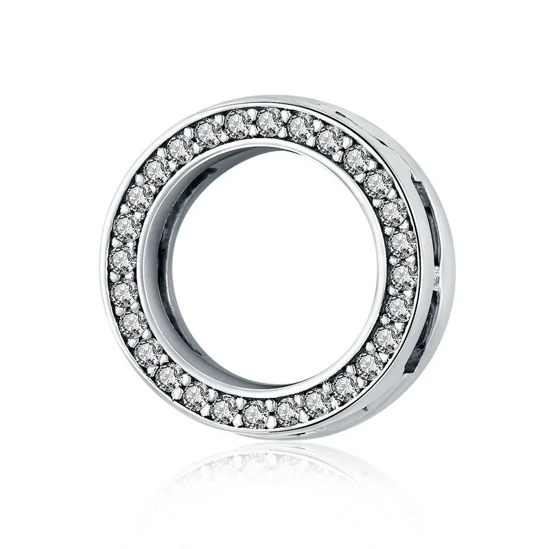 

MOWIMO Style 925 Sterling Silver Gentle Circle Bead Charms Fit Original Pandora Bracelets Pendant Jewelry Accessories BKC1104