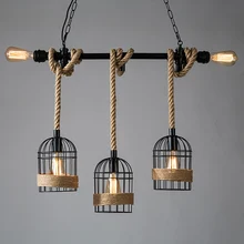 Retro Pendant Lights Loft Iron Hanging Lamp 5 Lights Cage Hand Knitted Vintage Rural Pendant Lighting Fixture Restaurant Dining black iron candle pendant lights loft vintage antique art deco sconce pendant hanging lamp fixture lampadari acciaio tree branch