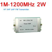 Dc 12 в 1 м-1200 МГц 2 Вт Восстановленный усилитель мощности ВЧ ОВЧ UHF FM передатчик для Ham радио