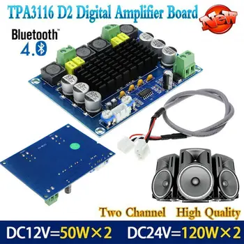 

TPA3116 D2 120Wx2 Dual-channel Stereo Digital Audio Power Amplifier 12V-24V