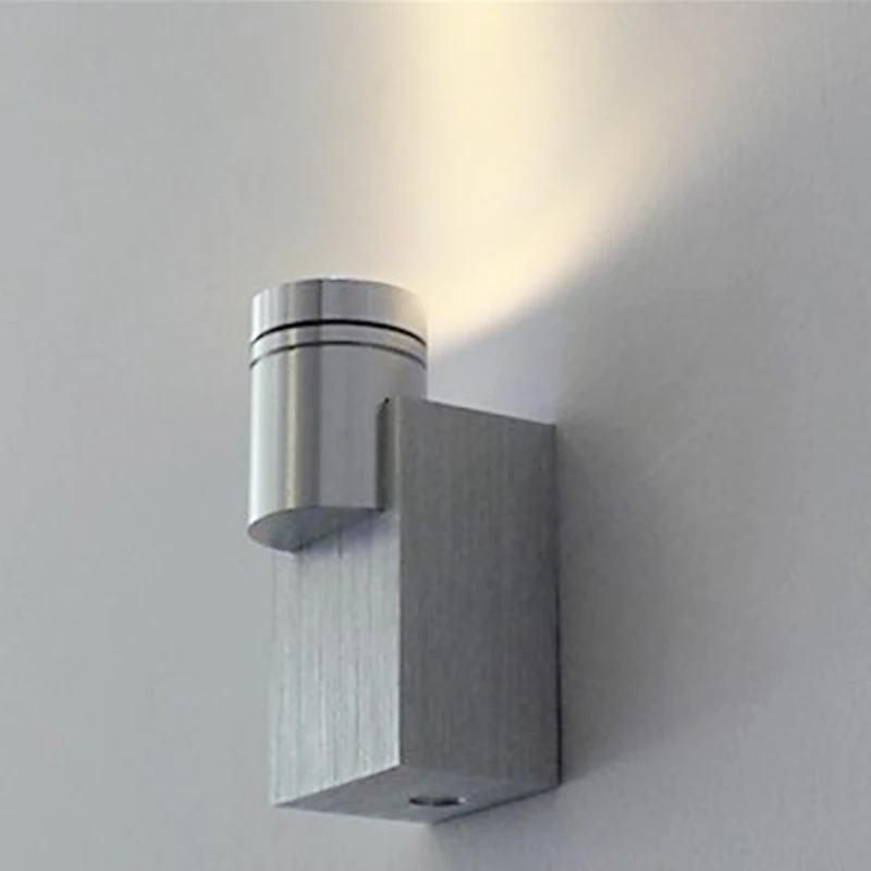 1W LED Silver Modern Grace Wall Lamp Indoor Decoration Bedroom Night Light with Aluminum Applicable Loft | Лампы и освещение