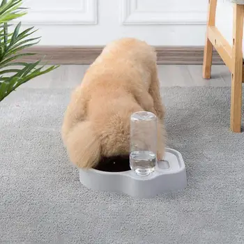 

Automatic Non Wet Mouth Double Bowl for Pet Dog Cat Feeding Drinking