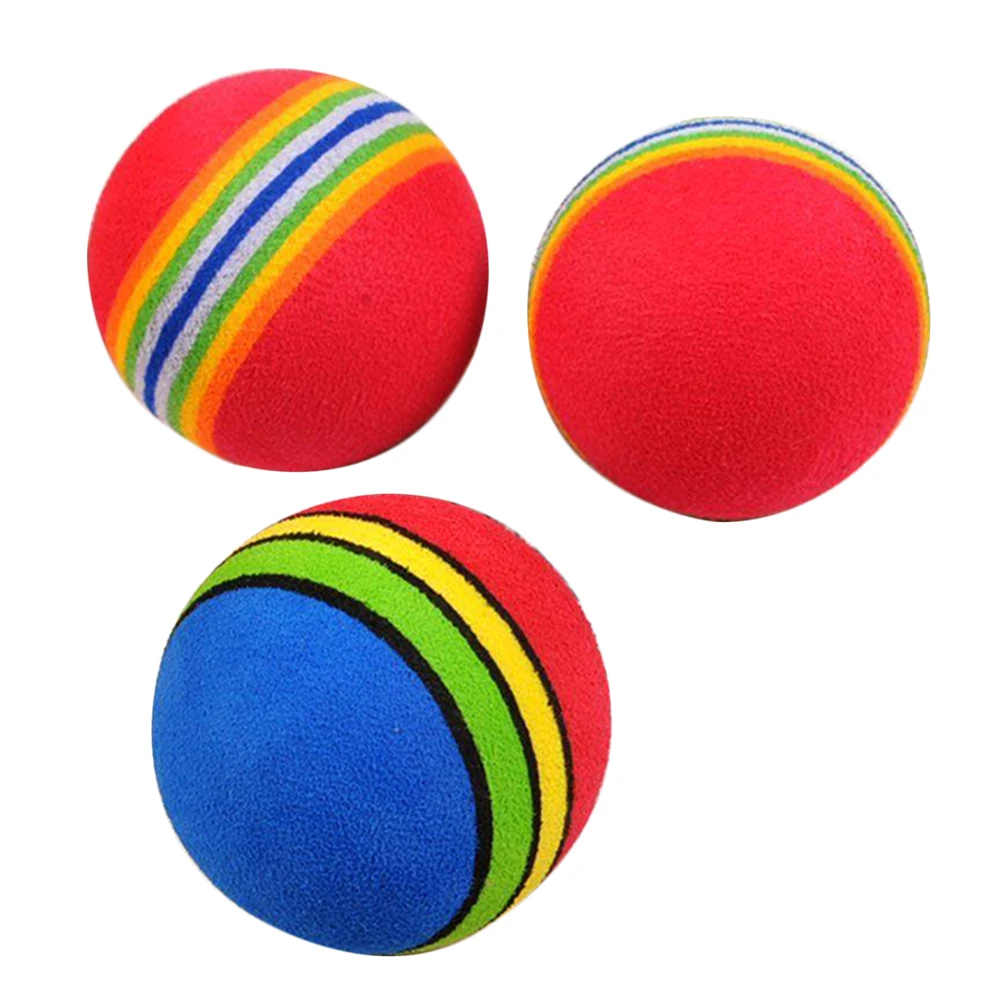 

5Pcs/lot random color Cute ball toys For Cat Pet Products Pet Toys Puppy Dog And Cat Toys Chew Q Rainbow Ball Toys