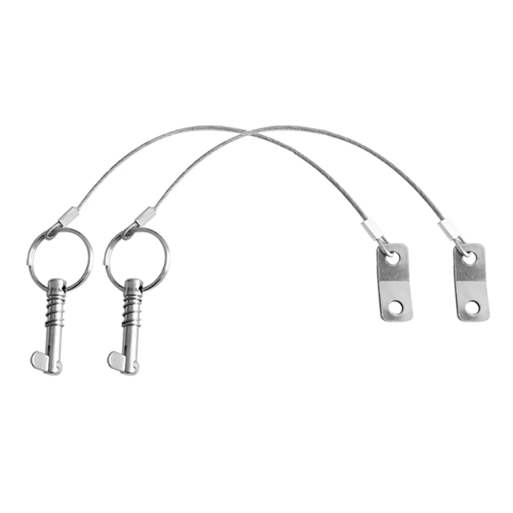 

2Pcs Quick Release Pin with Lanyard Anti-lost Pin for Boat Bimini Top Marine Grade 316 Stainless Steel Hardware