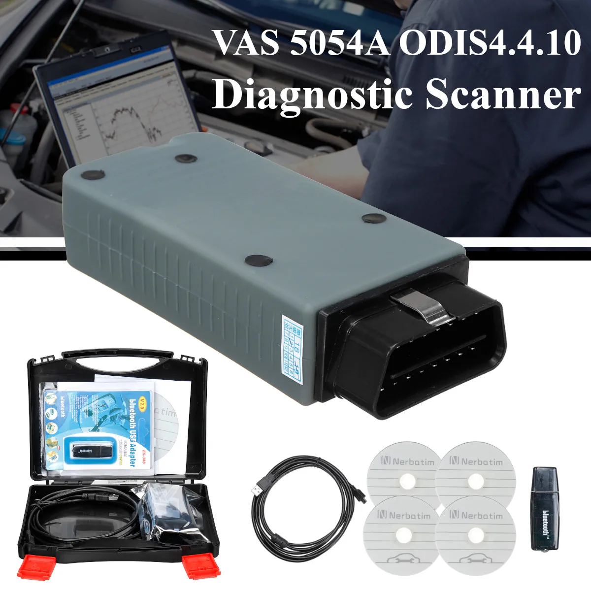 

VAS 5054A ODIS4.4.10 W/OKI Chip UDS Diagnostic Tool VAS 5054 ODIS V4.4.10 Scanner + Keygen Bluetooth