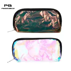 Портативный прозрачный ПВХ голографический Сияющий лазерный косметический сумки макияж для женщин сумка Голограмма косметичка туалетные