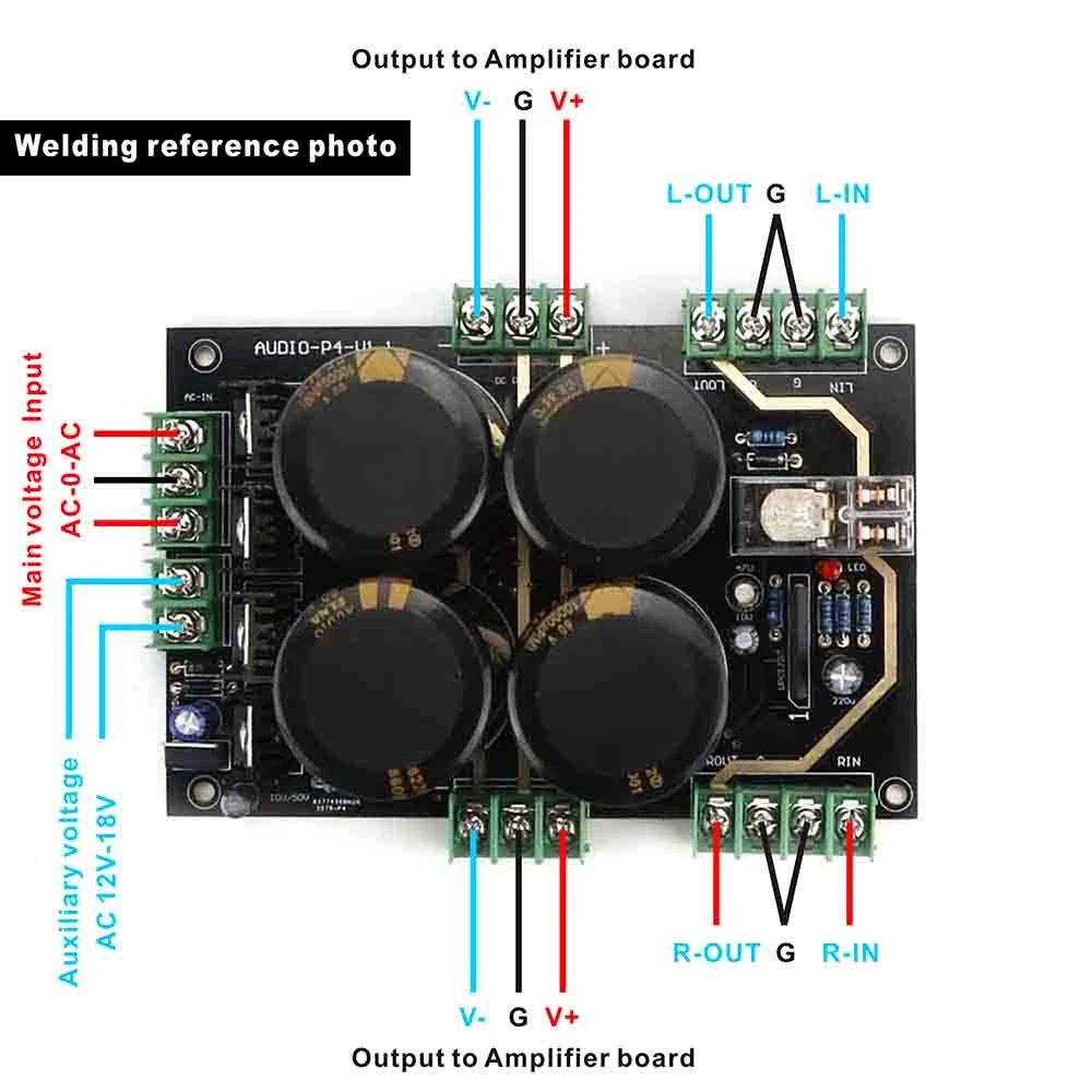 QFP4 HIFI выпрямитель + защита динамика интеграционный фильтр конденсатор блок