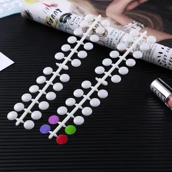 

120pcs False Nail Art Polish Palette Dot Flat Manicure Nail Color Card UV Gel Polish Display Tools with 3m Double-Sided Stickers