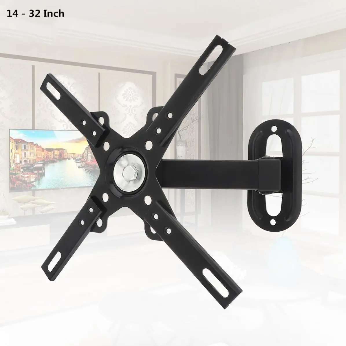

Universal 12KG Adjustable TV Wall Mount Bracket Flat Panel TV Frame Support 30 Degrees with Small Wrench for 14 - 32 Inch LCD LE