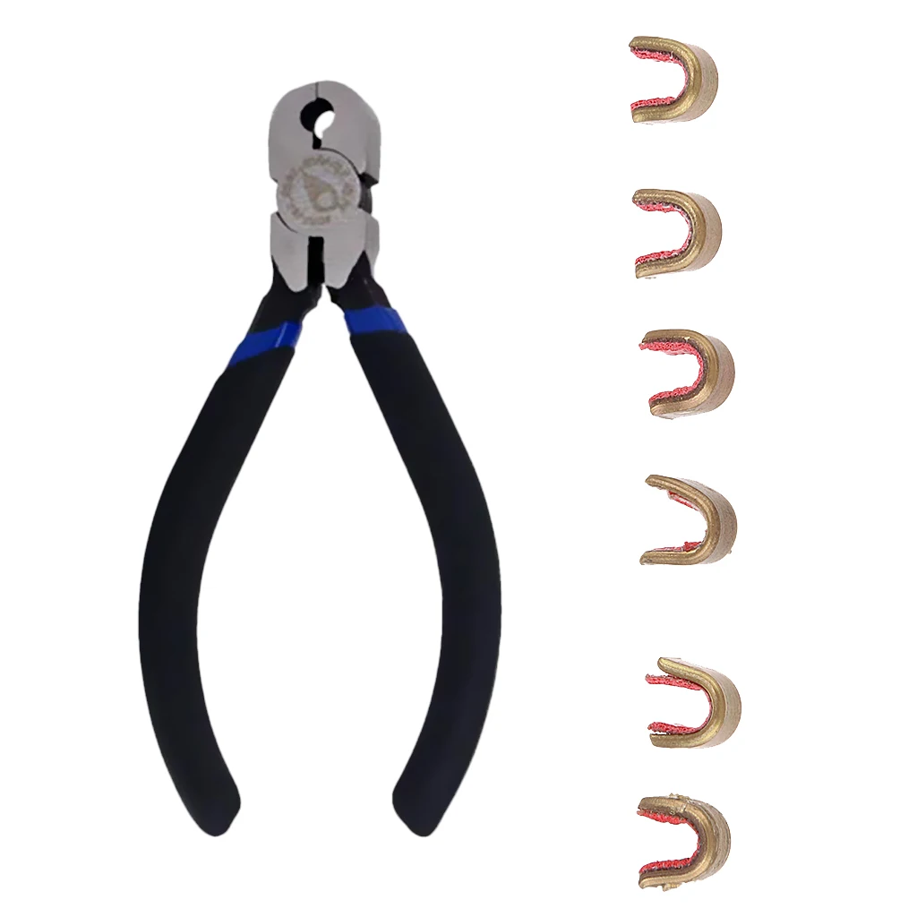 

6Pcs Bowstring Nocking Point Buckle Clips + 1pcs Buckle Pliers