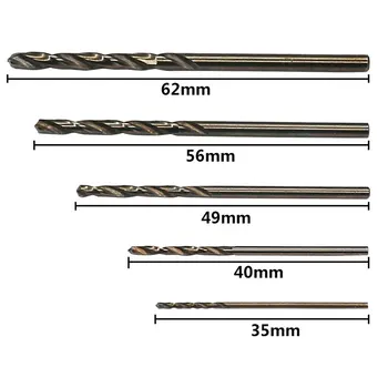 

Hot Twist Drill Bit Set 10pcs/Set HSS M35 Co Drill Bit 1mm/1.5mm/2.0mm/2.5mm/3.0mm Used For Steel Stainless Steel