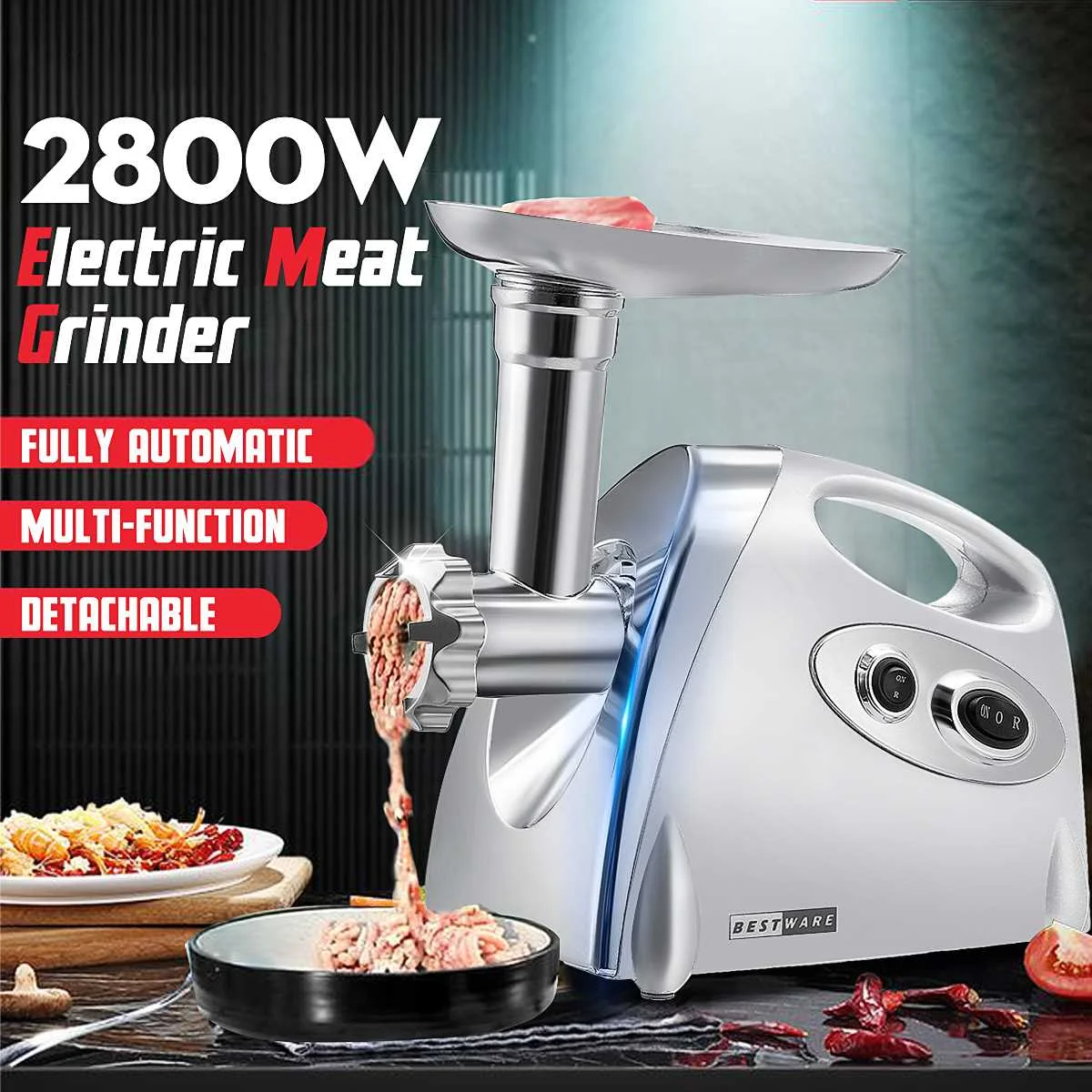 

220V Kibbe,/Sausage,/Meat Grinder 2800W Electric Meat Grinder Meat Grinder Processor Multifunction Kitchen Food Chopper Sausage