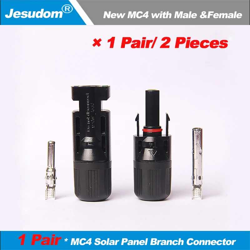 

1Pair/2Pieces Solar Connector Male & Female MC4 Connector IP67 PV Solar Panel Connectors for AWG14/AWG12/AWG10 Solar Cable