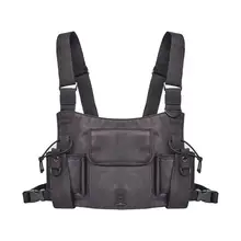 Открытый тактический жилет Беспроводной Вызов жилет Abbree ярко-зеленый Радио нагрудный ремень нагрудная посылка двухсторонняя Радио рация