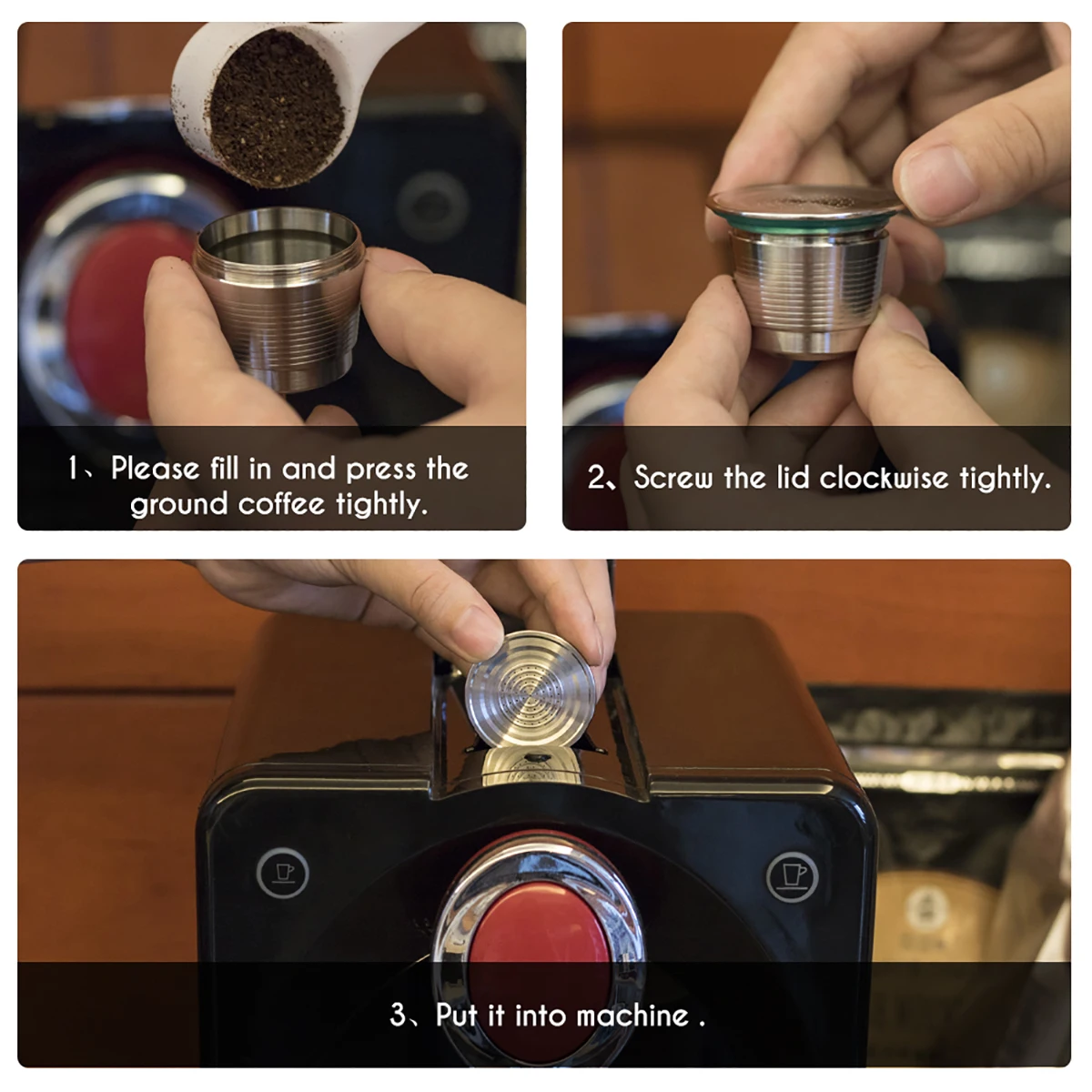 Металлическая многоразовая капсула из нержавеющей стали 304 кофемашина Nespresso U для